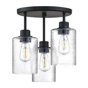 Dolaimi House 3 Light Semi Flush Ceiling Light Oil Rubbed Bronze